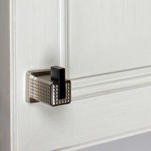 Load image into Gallery viewer, 25.5 mm (1") Matte Black Modern Embossed Square Cabinet Knob