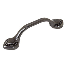 Load image into Gallery viewer, 76mm (3") Center to Center Matte Black Beaded Spade Pull Cabinet Hardware Handle