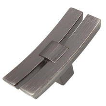 Load image into Gallery viewer, 47mm (1.875") Brushed Pewter Industrial Dual Bar Cabinet Knob