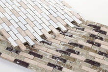 Load image into Gallery viewer, Elysium Tiles Icy Grey Stack 11.75" x 12" Mosaic Tile