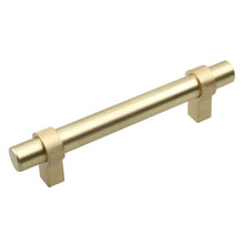 Load image into Gallery viewer, 95mm (3.75") Center to Center Brushed Stainless Steel European Solid Steel Bar Pull Cabinet Hardware Handle