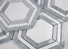 Load image into Gallery viewer, Elysium Tiles Nancy Blue 10.75" x 12.25" Mosaic Tile