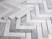 Load image into Gallery viewer, Elysium Tiles Herringbone City Grey 11.25" x 11.25" Mosaic Tile