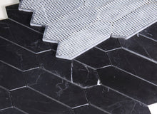 Load image into Gallery viewer, Elysium Tiles Elongated Hex Marquina 11.75" x 15" Mosaic Tile