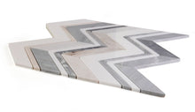 Load image into Gallery viewer, Elysium Tiles Chevron Ravenna Blue 11.75" x 12" Mosaic Tile