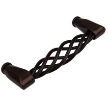 Load image into Gallery viewer, 95mm (3.75") Center to Center Satin Nickel Classic Twisted Birdcage Pull Cabinet Hardware Handle