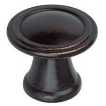 Load image into Gallery viewer, 25.5 mm (1")  Antique Brass Classic Reeded Round Cabinet Knob
