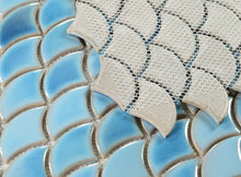 Load image into Gallery viewer, Elysium Tiles Dragon Scale Sky 9.75" x 12" Mosaic Tile