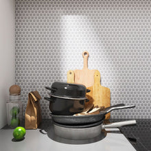 Load image into Gallery viewer, Elysium Tiles Penny Round City Grey Matte 11.5" x 12.25" Mosaic Tile