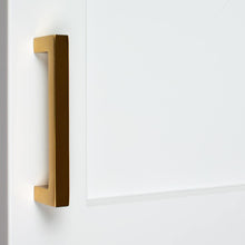 Load image into Gallery viewer, 95mm (3.75") Center to Center Satin Nickel Solid Square Bar Pull Cabinet Hardware Handle
