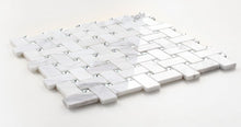 Load image into Gallery viewer, Elysium Tiles Cross White 12" x 12" Mosaic Tile