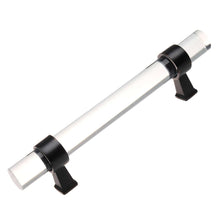 Load image into Gallery viewer, 95mm (3.75") Center to Center Clear Acrylic Pull Cabinet Handle with Satin Gold Accents