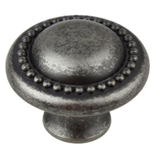 Load image into Gallery viewer, 32mm (1.25") Weathered Nickel Transitional Round Beaded Cabinet Knob