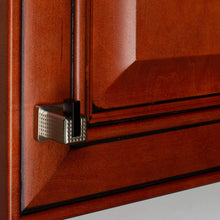 Load image into Gallery viewer, 25.5 mm (1") Matte Black Modern Embossed Square Cabinet Knob