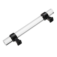 Load image into Gallery viewer, 95mm (3.75") Center to Center Clear Acrylic Pull Cabinet Handle with Oil Rubbed Bronze Accents