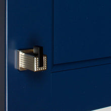 Load image into Gallery viewer, 25.5 mm (1") Matte Black Modern Embossed Square Cabinet Knob