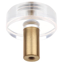 Load image into Gallery viewer, 38mm (1.5") Satin Nickel Round Modern Clear Acrylic Cabinet Knob