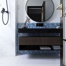 Load image into Gallery viewer, Elysium Tiles Penny Round Gradient Blue 11.5" x 12.25" Mosaic Tile