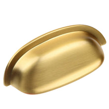 Load image into Gallery viewer, 63.5mm (2.5") Center to Center Satin Gold Classic Bin Pull Cabinet Hardware Cup Handle
