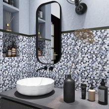 Load image into Gallery viewer, Elysium Tiles Penny Round Gradient Grey Glossy 11.5" x 12.25" Mosaic Tile