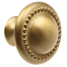 Load image into Gallery viewer, 32mm (1.25") Satin Gold Transitional Round Beaded Cabinet Knob