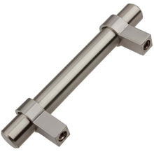 Load image into Gallery viewer, 95mm (3.75") Center to Center Matte Black European Solid Steel Bar Pull Cabinet Hardware Handle