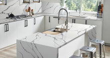 Load image into Gallery viewer, Raphael Stone Venetian Black 126" x 63" Quartz Slab