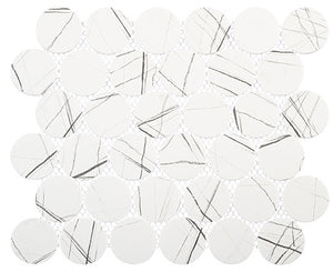 GT Orbesque Collection Twiggens 10 1/8" x 11 5/8" Mosaic Tile