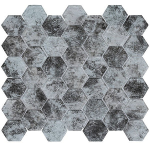 GT Wintour Castle Collection Lancaster Dusk Hex 11 7/8" x 12" Mosaic Tile