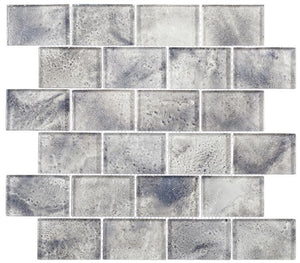 GT Frothy Swirls Collection Lounge Mist  12" x 12" Mosaic Tile