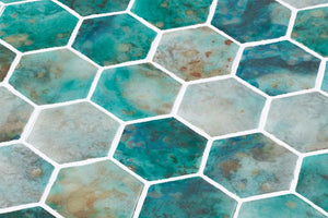 Elysium Tiles Vanguard Hex XL Green (Onyx Green) 11.25" x 11.25" Mosaic Tile