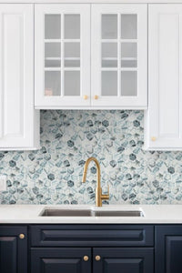 Elysium Tiles Vanguard Hex XL Azul 11.25" x 11.25" Mosaic Tile