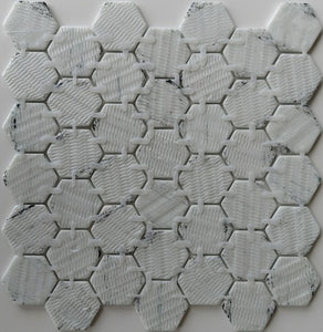 Elysium Tiles Vanguard Hex XL Onyx Teal 11.25" x 11.25" Mosaic Tile