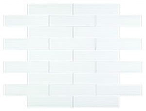Elysium Tiles Amazon Silver White 3" x 12" Subway Tile