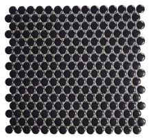 Load image into Gallery viewer, Elysium Tiles Penny Round Black Matte 11.5&quot; x 12.25&quot; Mosaic Tile
