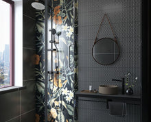 Load image into Gallery viewer, Elysium Tiles Penny Round Black Matte 11.5&quot; x 12.25&quot; Mosaic Tile
