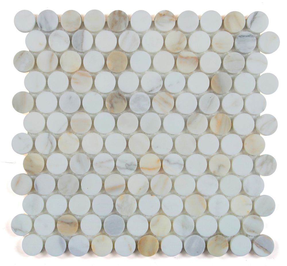 Elysium Tiles Penny Marble Calacatta Honed 11