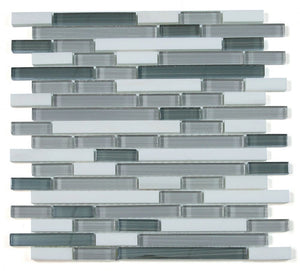 Elysium Tiles Linear Modern Grey 11.75" x 12" Mosaic Tile