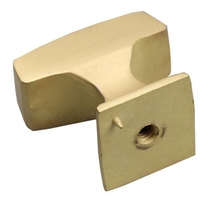 28.5mm x 12.7mm (1.125" x 0.5") Brass Gold Transition Rectangle Cabinet Knob