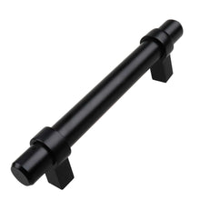 Load image into Gallery viewer, 95mm (3.75&quot;) Center to Center Matte Black European Solid Steel Bar Pull Cabinet Hardware Handle
