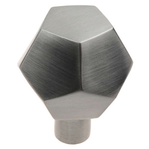 38mm (1.5") Polished Chrome Solid Faceted Cabinet Knob