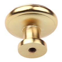 Load image into Gallery viewer, 28.5 mm (1.125&quot;) Satin Gold Round Ring Classic Cabinet Knob
