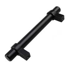 Load image into Gallery viewer, 95mm (3.75&quot;) Center to Center Matte Black European Solid Steel Bar Pull Cabinet Hardware Handle
