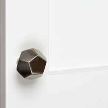 Load image into Gallery viewer, 38mm (1.5&quot;) Satin Gold Solid Faceted Cabinet Knob
