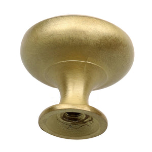 28.5 mm (1.125") Antique Brass Classic Round Solid Cabinet Knob