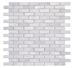 Elysium Tiles Diana Linear Carrara 11.75" x 12" Mosaic Tile