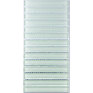 Total Home Distributors Pastel Mosaic Grid Collection 0.75"x6" Green Mosaic Tile