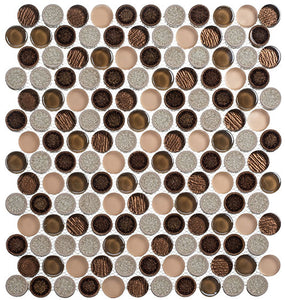 GT Ceremonial Collection Osprey Ball 11.625" x 12.875" Mosaic Tile