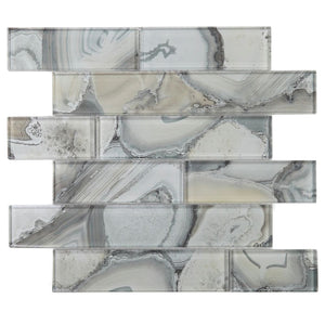 Elysium Tiles Casale Shell Grey 11.75" x 11.75" Subway Tile