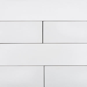 Total Home Distributors Stromboli Collection White Plume 3.5" x 14.5" Subway Tile